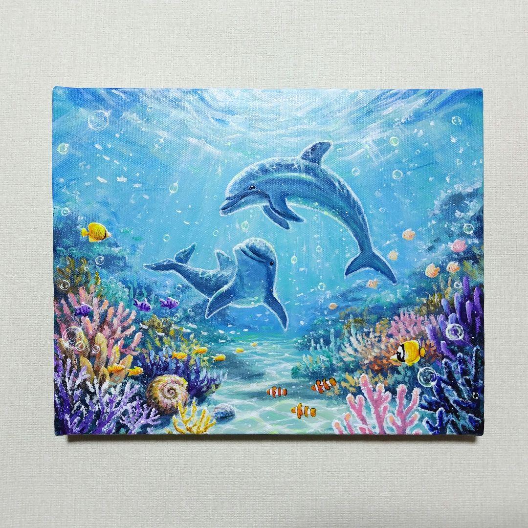 N*a様 【海中世界】アクリル画 F3 風景画 絵画