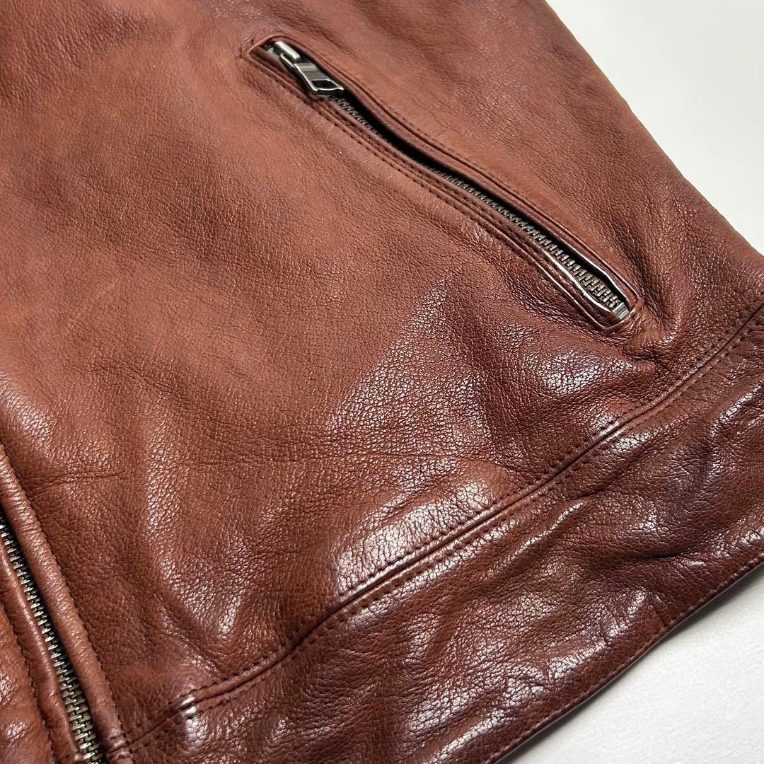 00s【美品】バナナリパブリック/レザージャケット/ライダース/OLD GAP