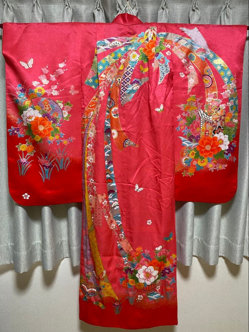 七五三 7歳　着物帯小物セット付　花柄