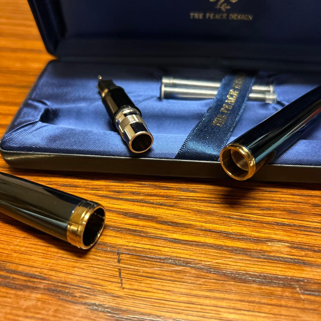 ★激レア 当選品 SAILOR PEACE ブルーチタン 万年筆 18K MF