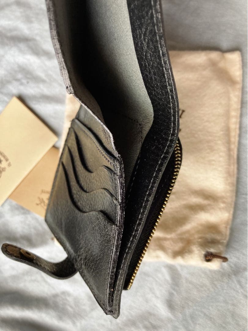 新品　イルビゾンテ　折りたたみ　財布　ブラック　ラウンドファスナー　ミニ