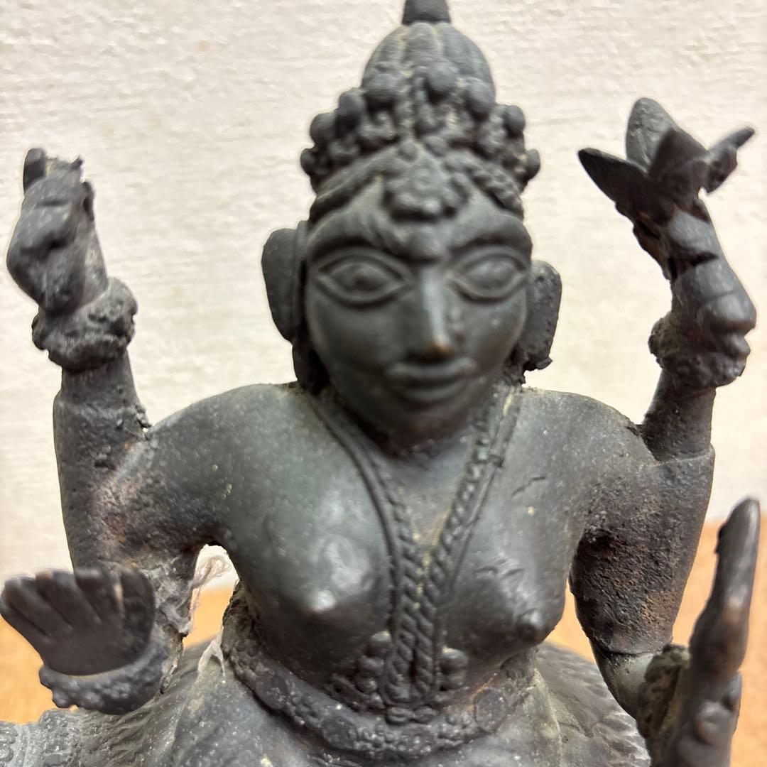 金属製 神像 亀の形彫刻