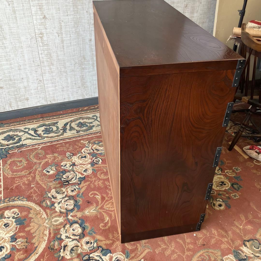 昭和レトロ 古家具 仙台箪笥 4段5杯 引き出し箪笥 和箪笥 ビンテージ古道具