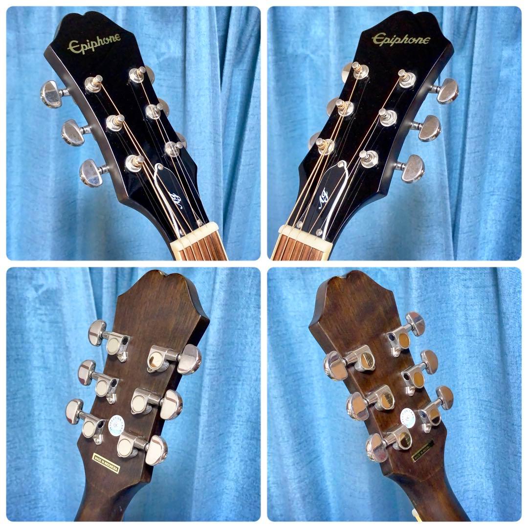 【牛骨☆エレアコ】Epiphone☆AJ-220SCE【弾き易く調整☆新品の弦】