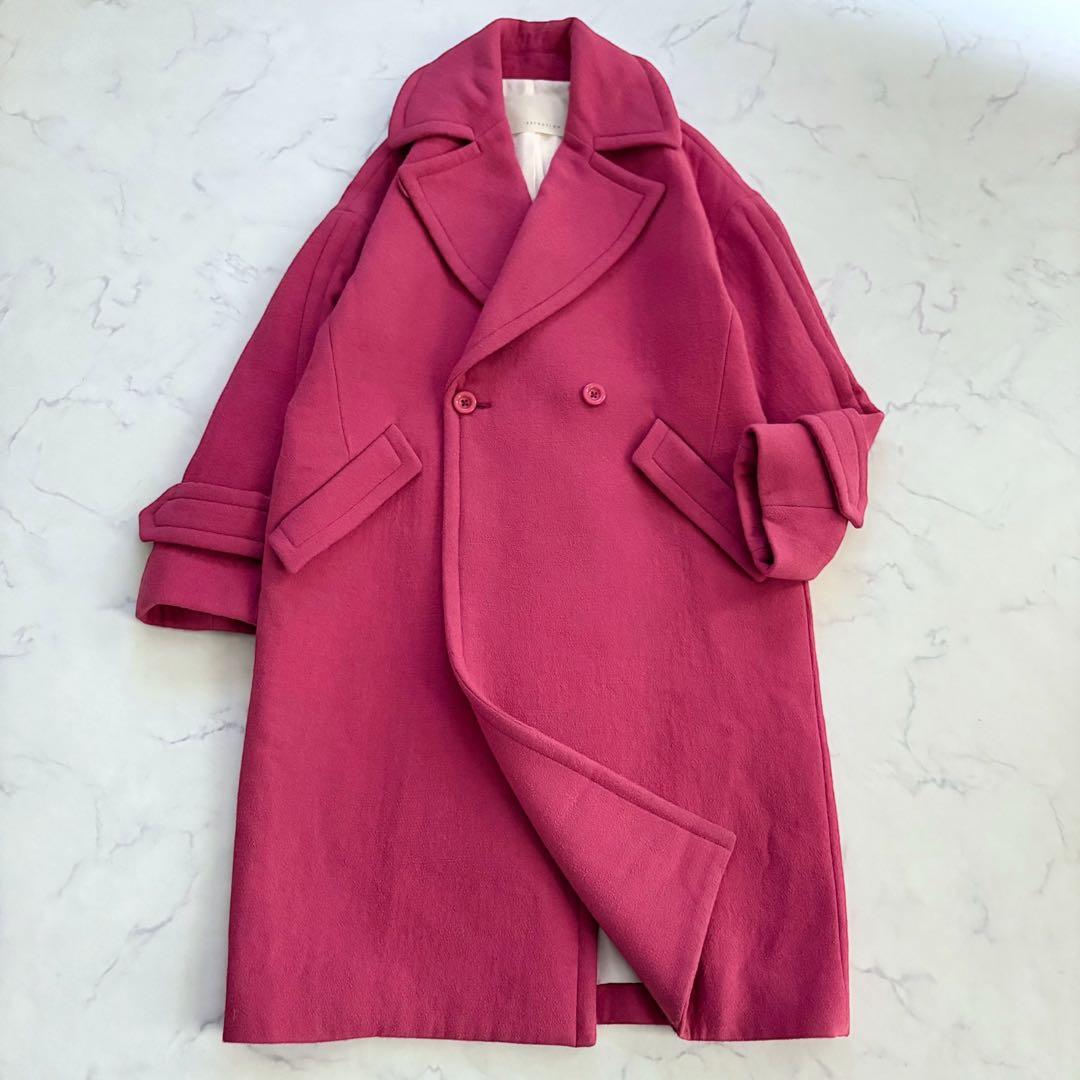 ESTNATION 定価7万 ビッグチェスターコート ピンク オーバーサイズ