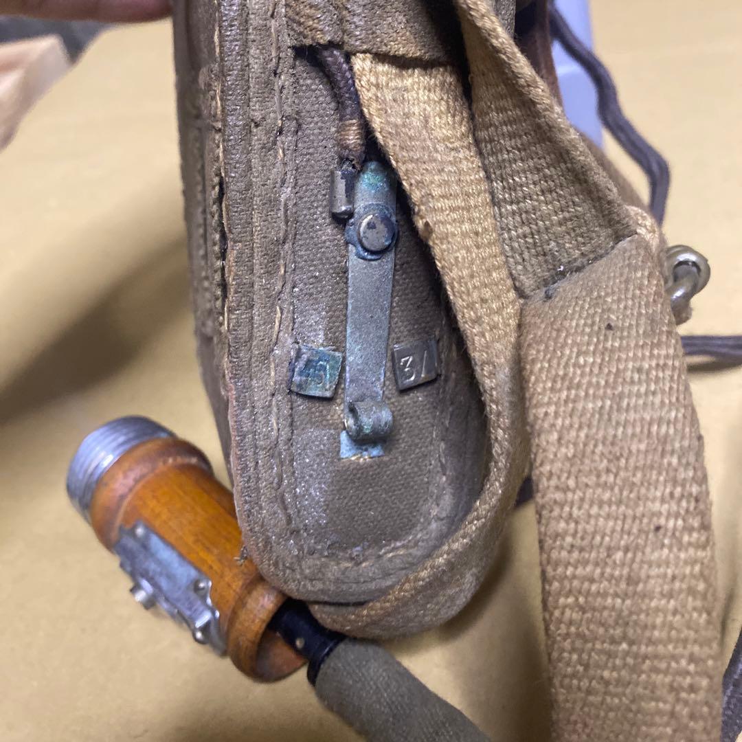 旧日本軍　図嚢 懐中電灯付き