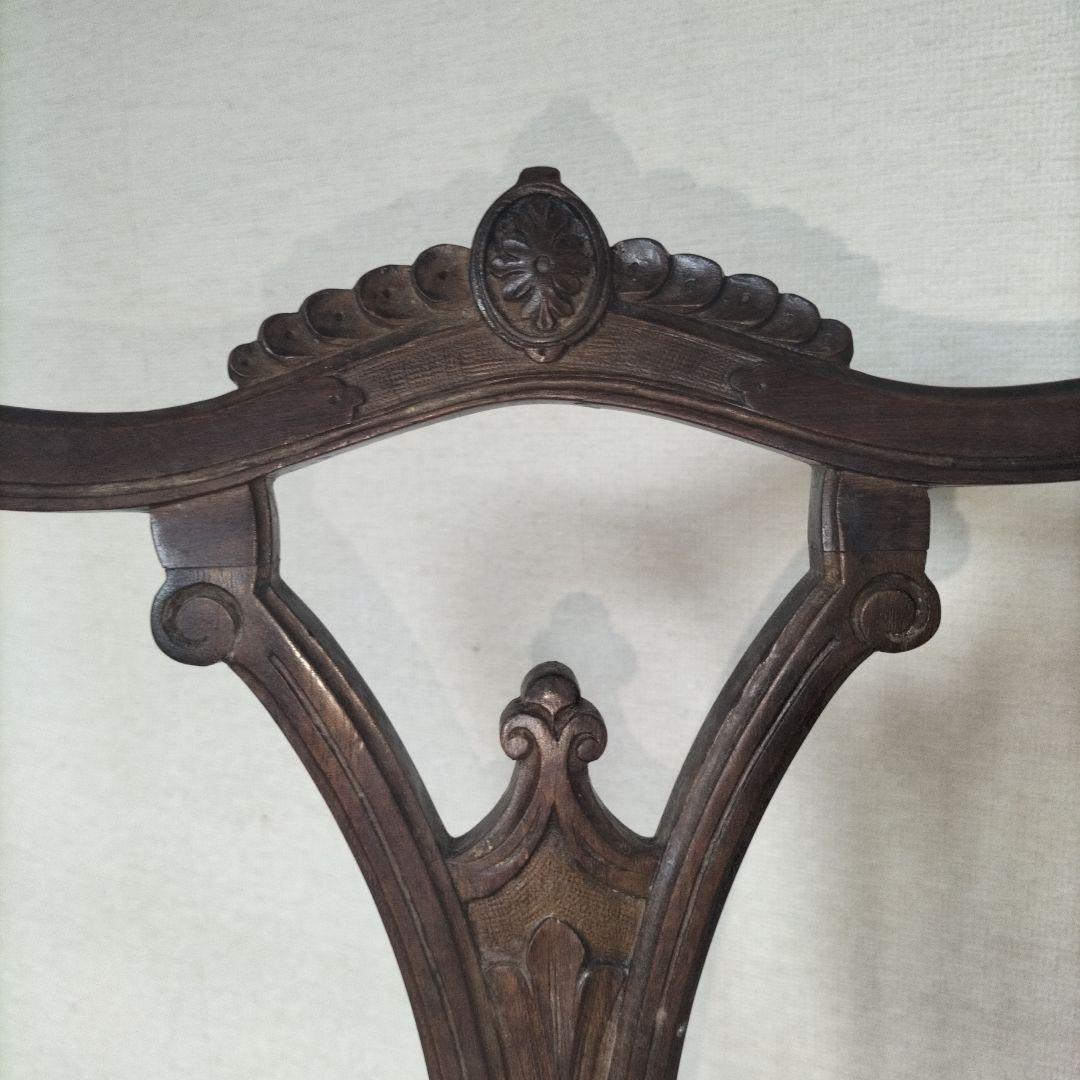 時間限定値下①木製　刺繍　椅子　アンティーク　プチポワン　チェア　イギリス　ミニ