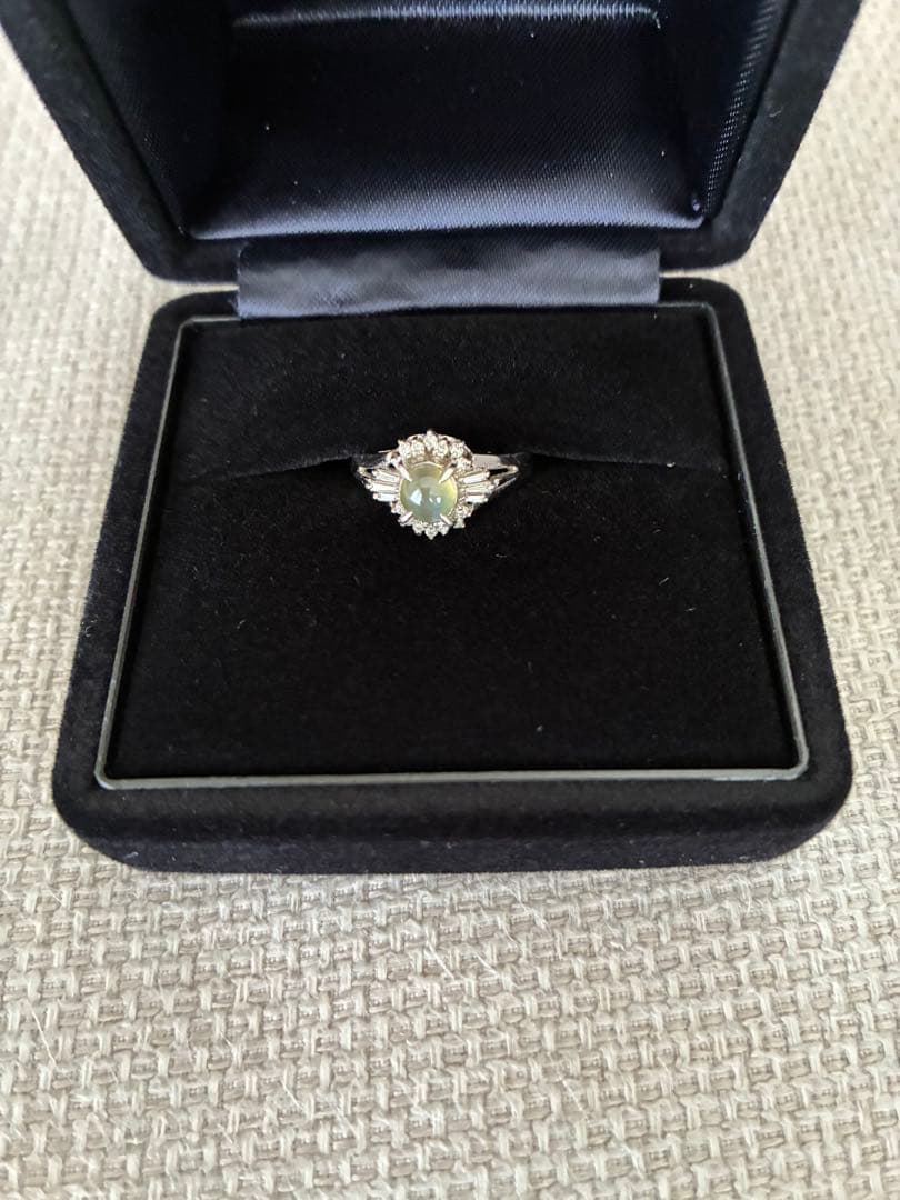 ♡*り様 天然　クリソベリル　キャッツアイ指輪