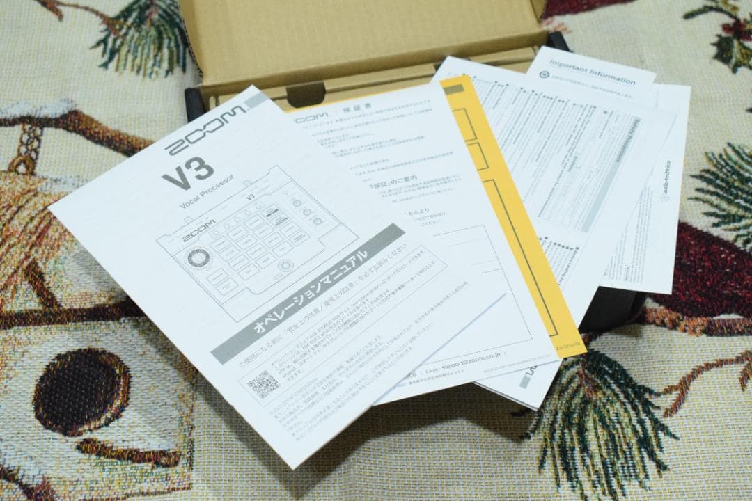 ZOOM V3 Vocal Processor 動作OK 箱・説明書付
