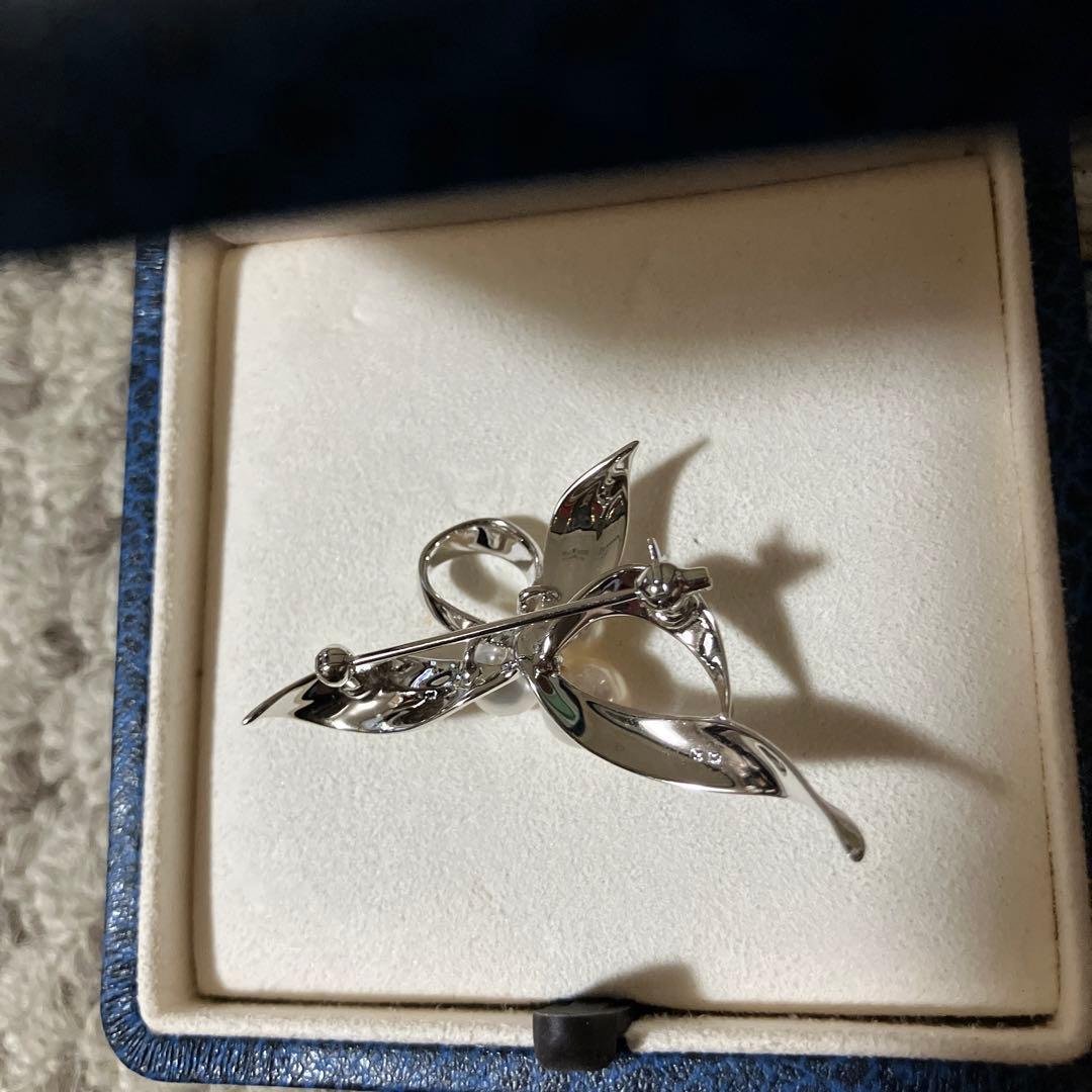 MIKIMOTO パールブローチ シルバー