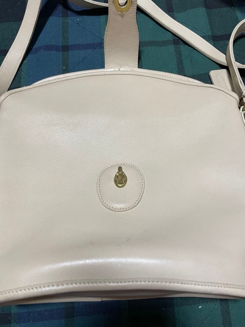 【最最安値】希少品　1990s COACH オフホワイト ショルダーバッグ