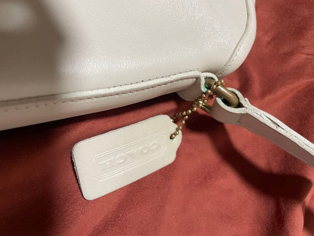 【最最安値】希少品　1990s COACH オフホワイト ショルダーバッグ