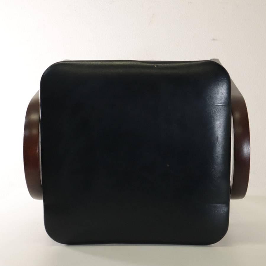 秋田木工 IDC大塚 No.202 剣持勇 スタッキングスツール 黒 PVC④