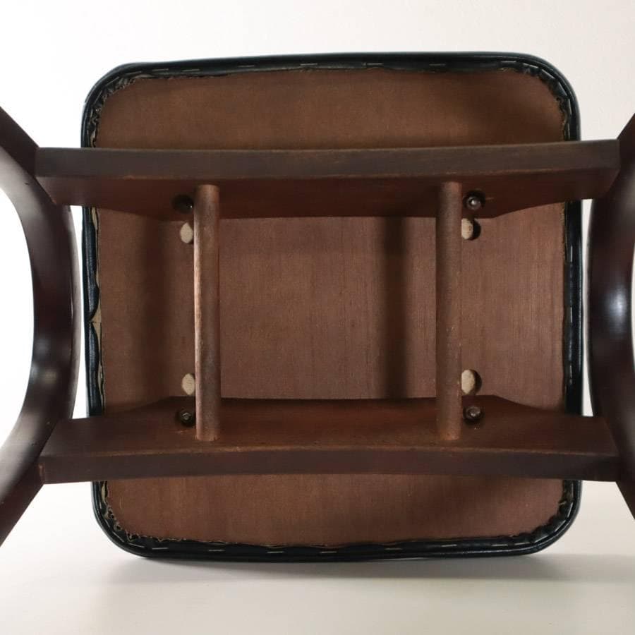 秋田木工 IDC大塚 No.202 剣持勇 スタッキングスツール 黒 PVC④