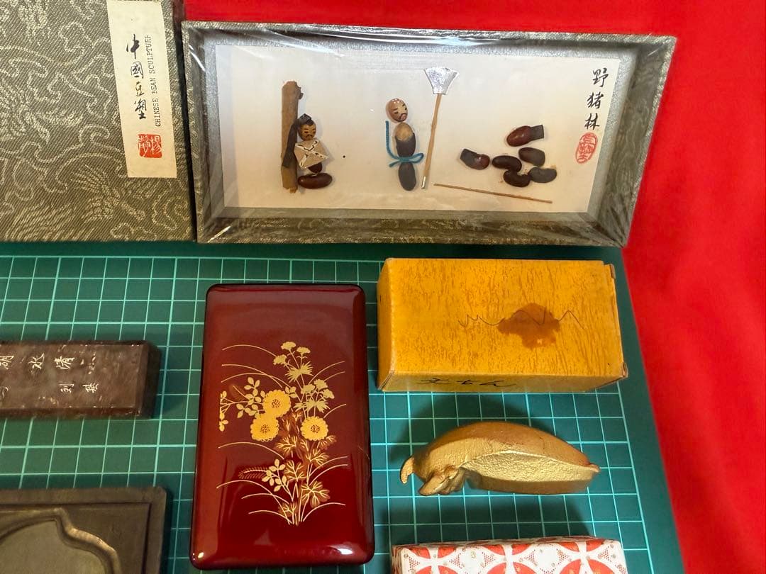 ミニ硯 ★☆ 雄勝硯 寺山寒 中国工芸品 豆 文鎮 書道 まとめて