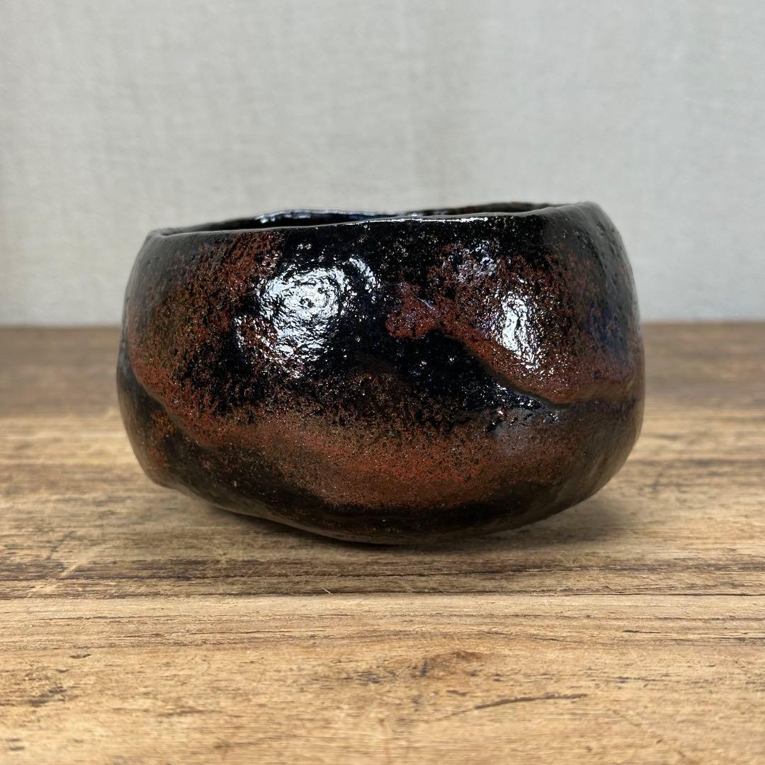 a738 送料込 光悦写紙屋茶盌 三代 昭楽造 在銘 四方桟共箱 茶道具 抹茶碗