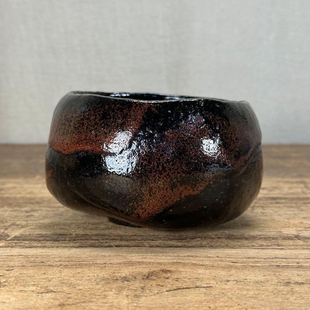 a738 送料込 光悦写紙屋茶盌 三代 昭楽造 在銘 四方桟共箱 茶道具 抹茶碗