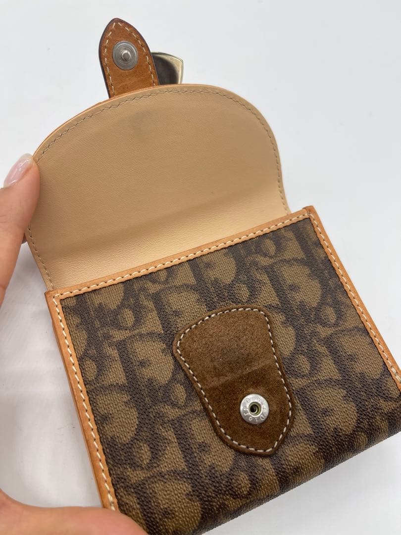 Dior 二つ折り財布 ブラウン ベージュ