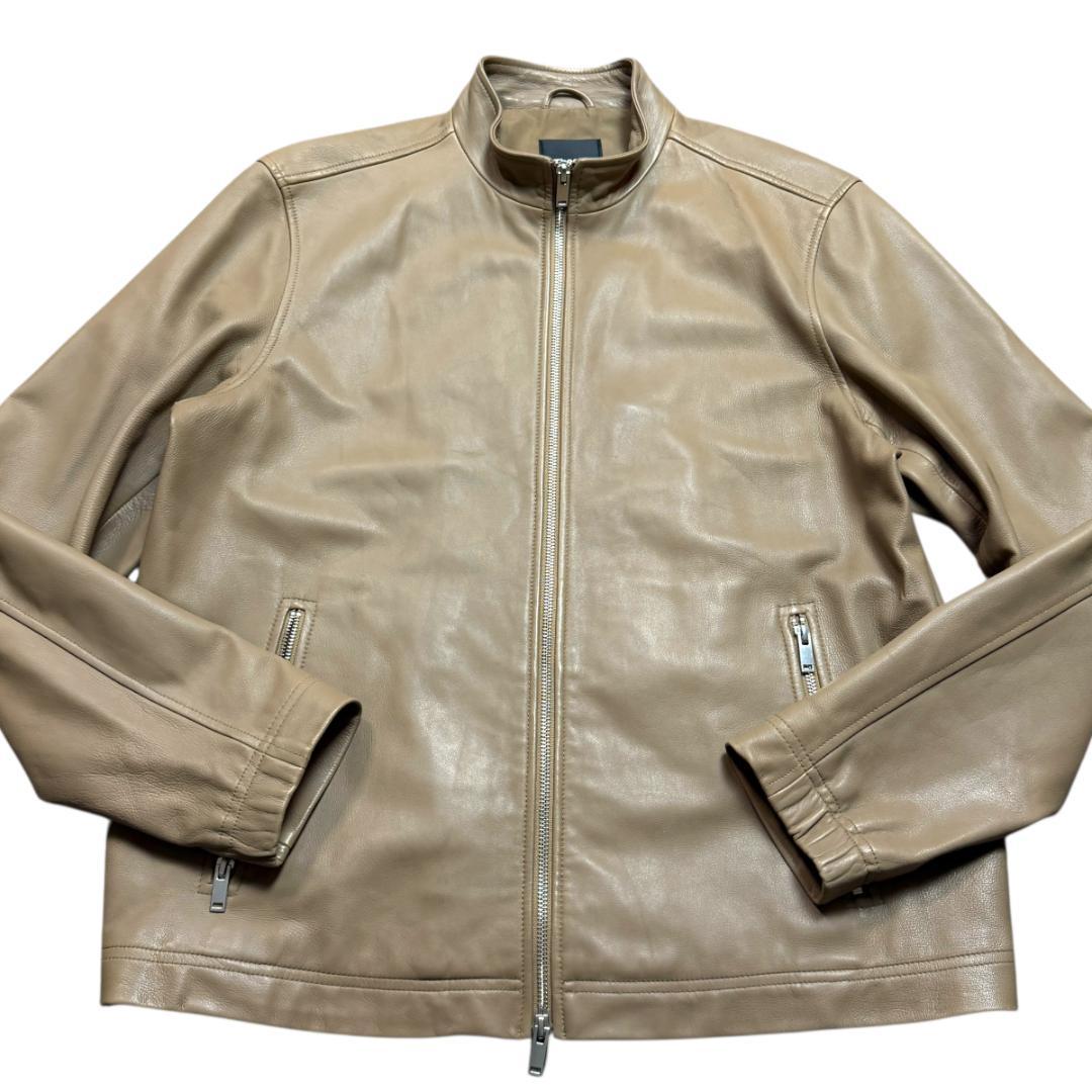 3683 Theory レザージャケット ラムレザー 羊革 XL ベージュ