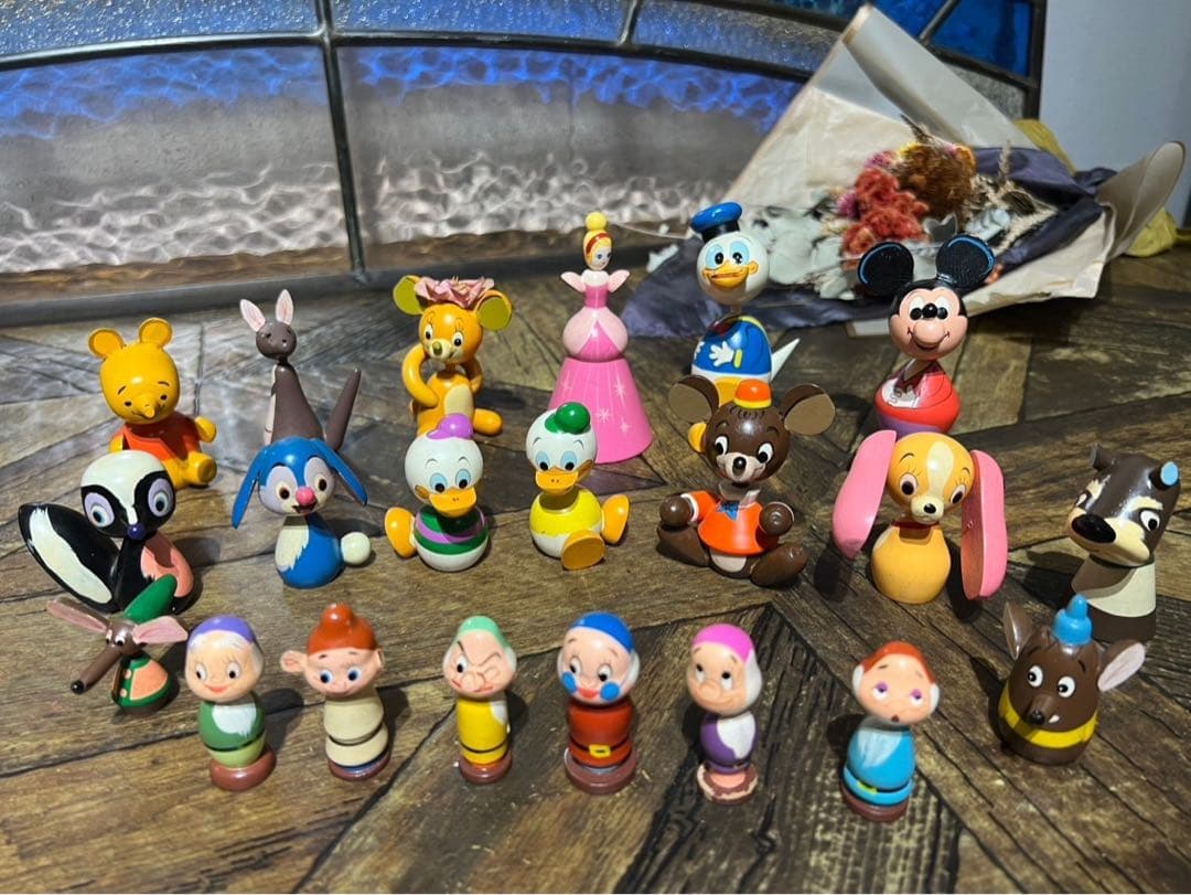 激レア 希少 ディズニー こけし セット 昭和レトロ 木製 人形 インテリア