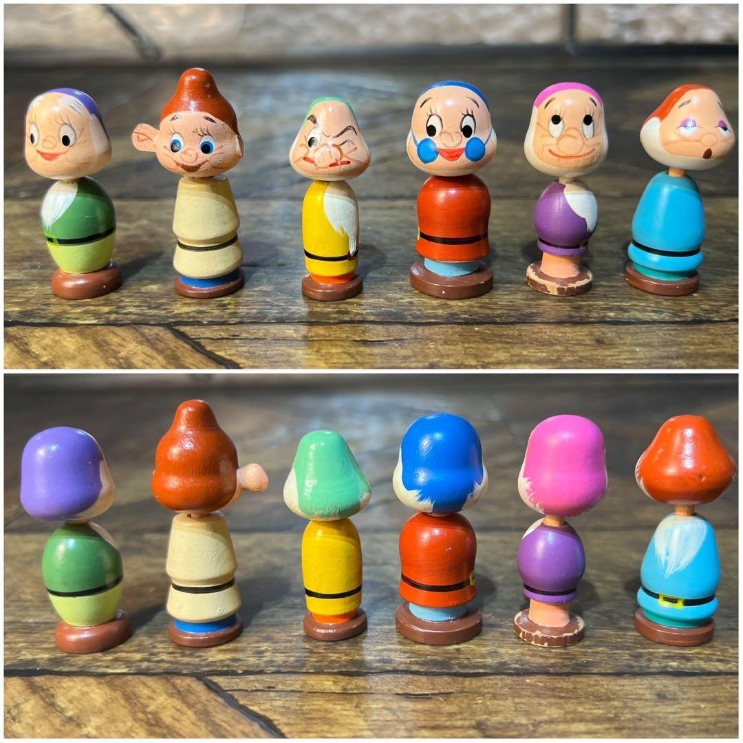 激レア 希少 ディズニー こけし セット 昭和レトロ 木製 人形 インテリア