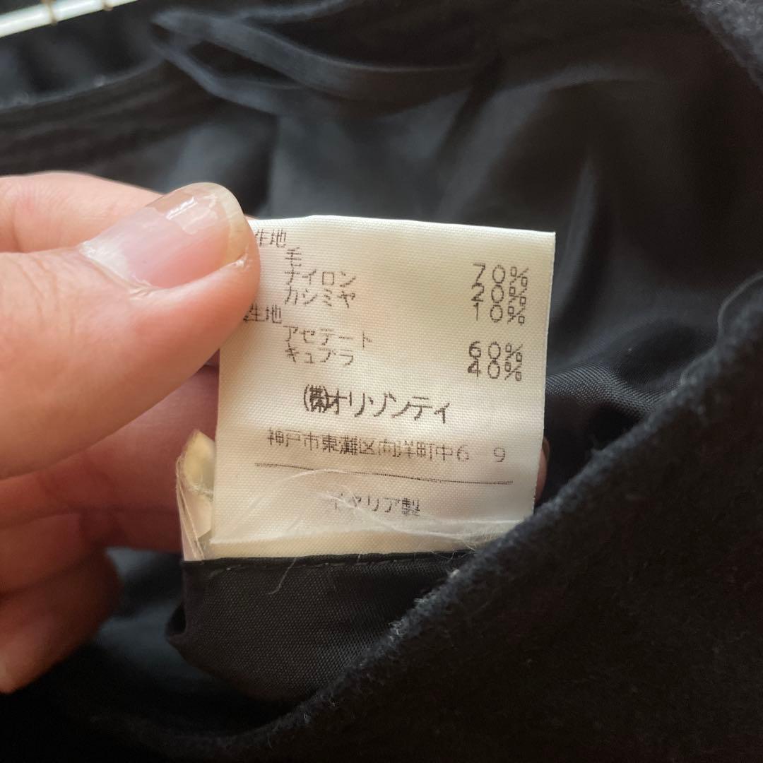 hussein chalayan 黒 フレアスカート カシミア混 イタリア製