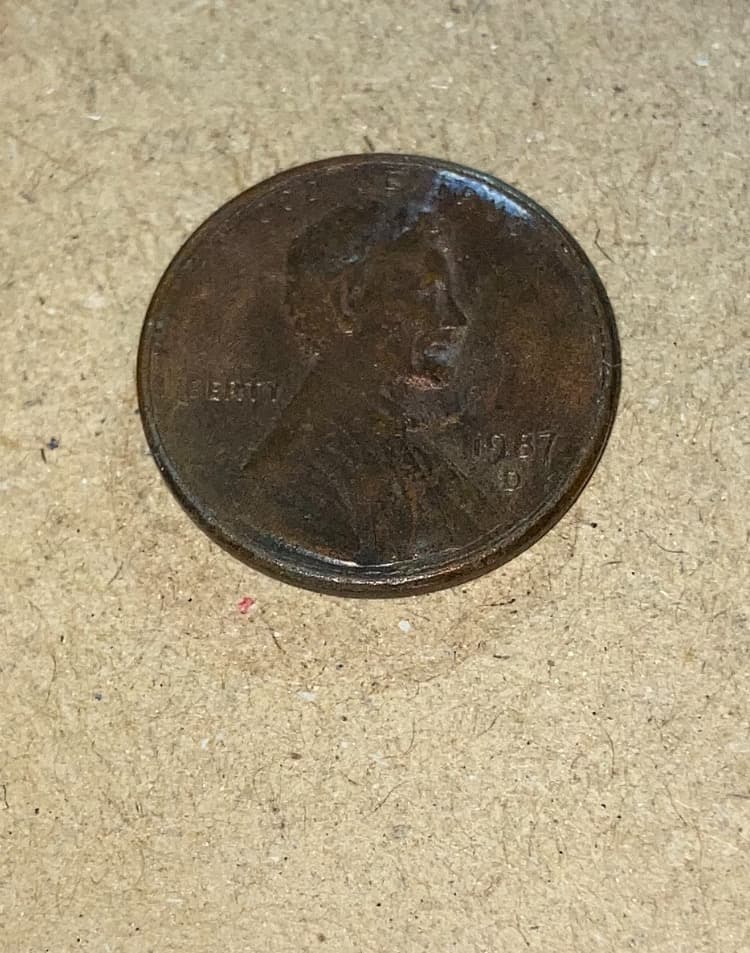 （金運）1987 D ミントマーク mint mark 1セント硬貨　運気上昇