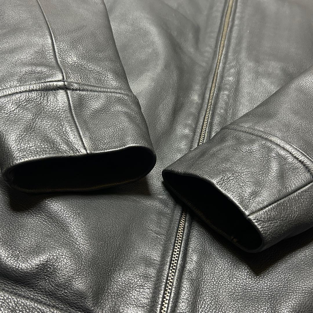 美品　KOMINE シングルライダースジャケット　4L プリマロフト　牛革