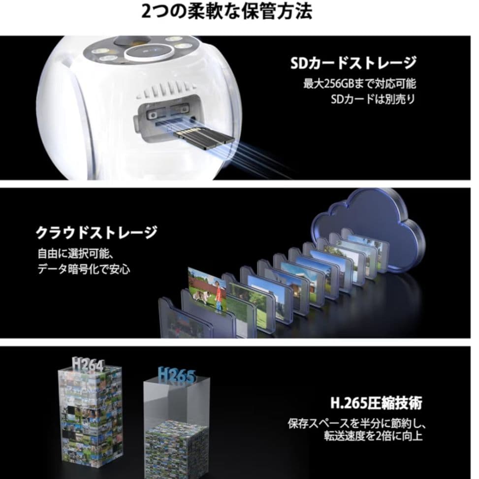 専用　防犯カメラ 屋外 ソーラー 電池搭載＆配線不要500万高画素
