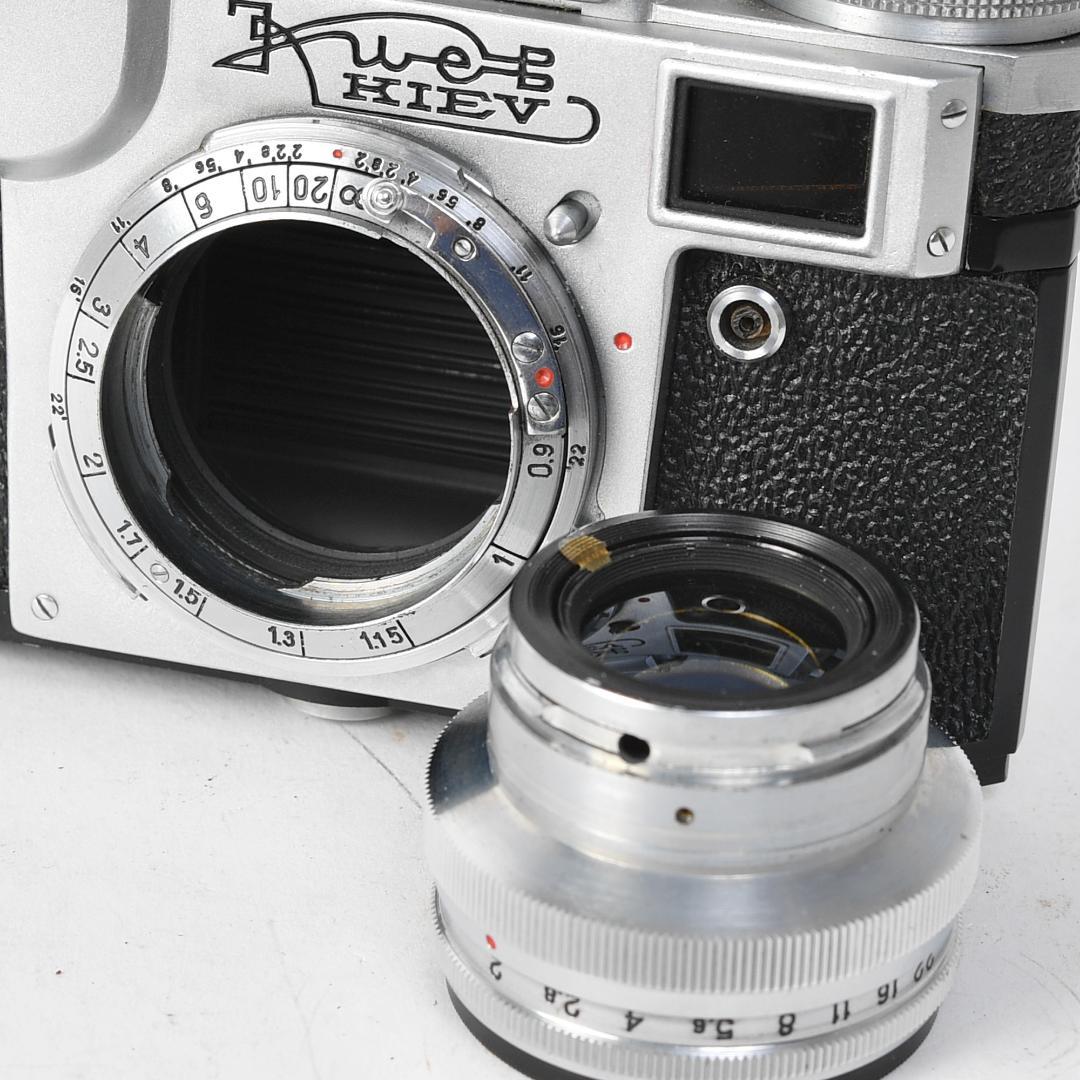レンジファインダー フィルムカメラ キエフ4 ジュピター50mm付属【良品】