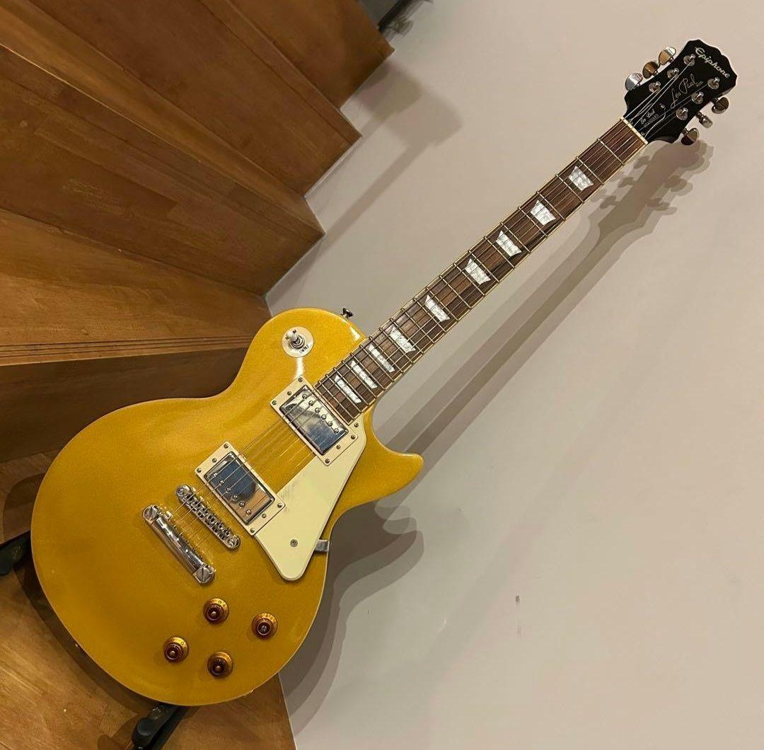 epiphoneレスポールスタンダード　ゴールドトップ　補修品 ハードケース付き