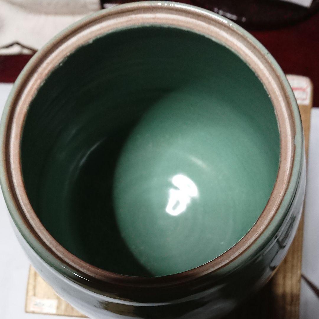 韓国人陶芸家 月岩作 青磁象嵌水差し 未使用品☆(3月31日迄値引き販売中)☆