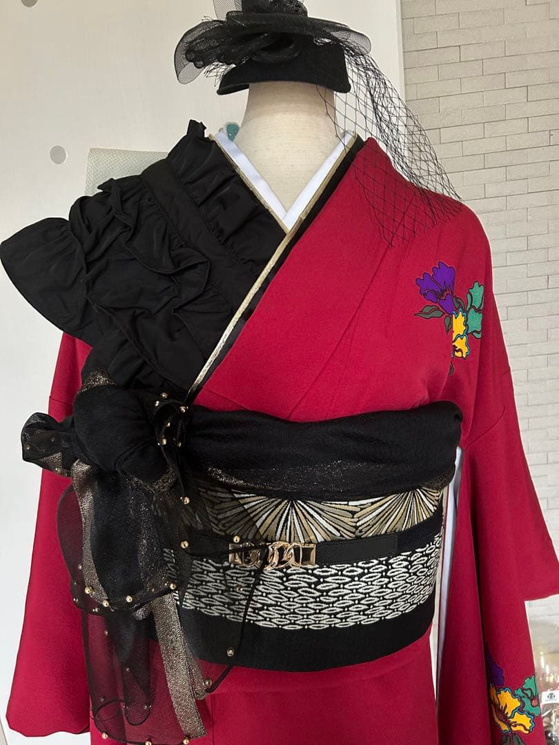 きりたんぽ　赤系　振袖フルセット