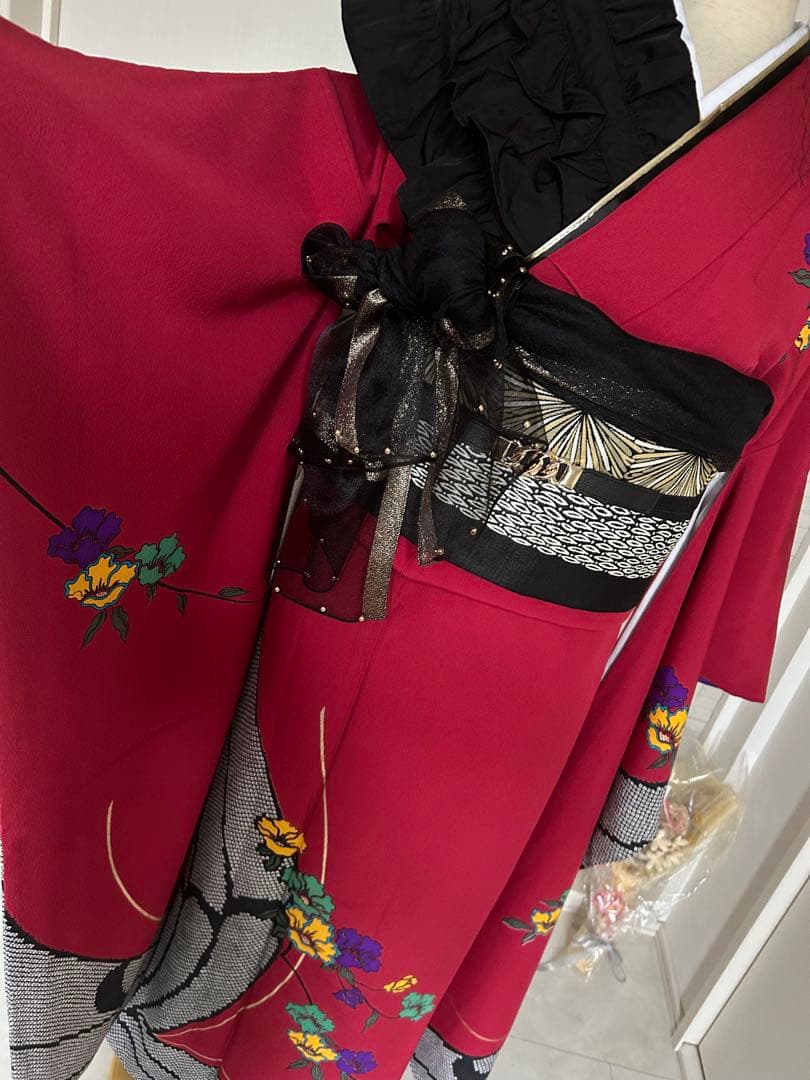 きりたんぽ　赤系　振袖フルセット