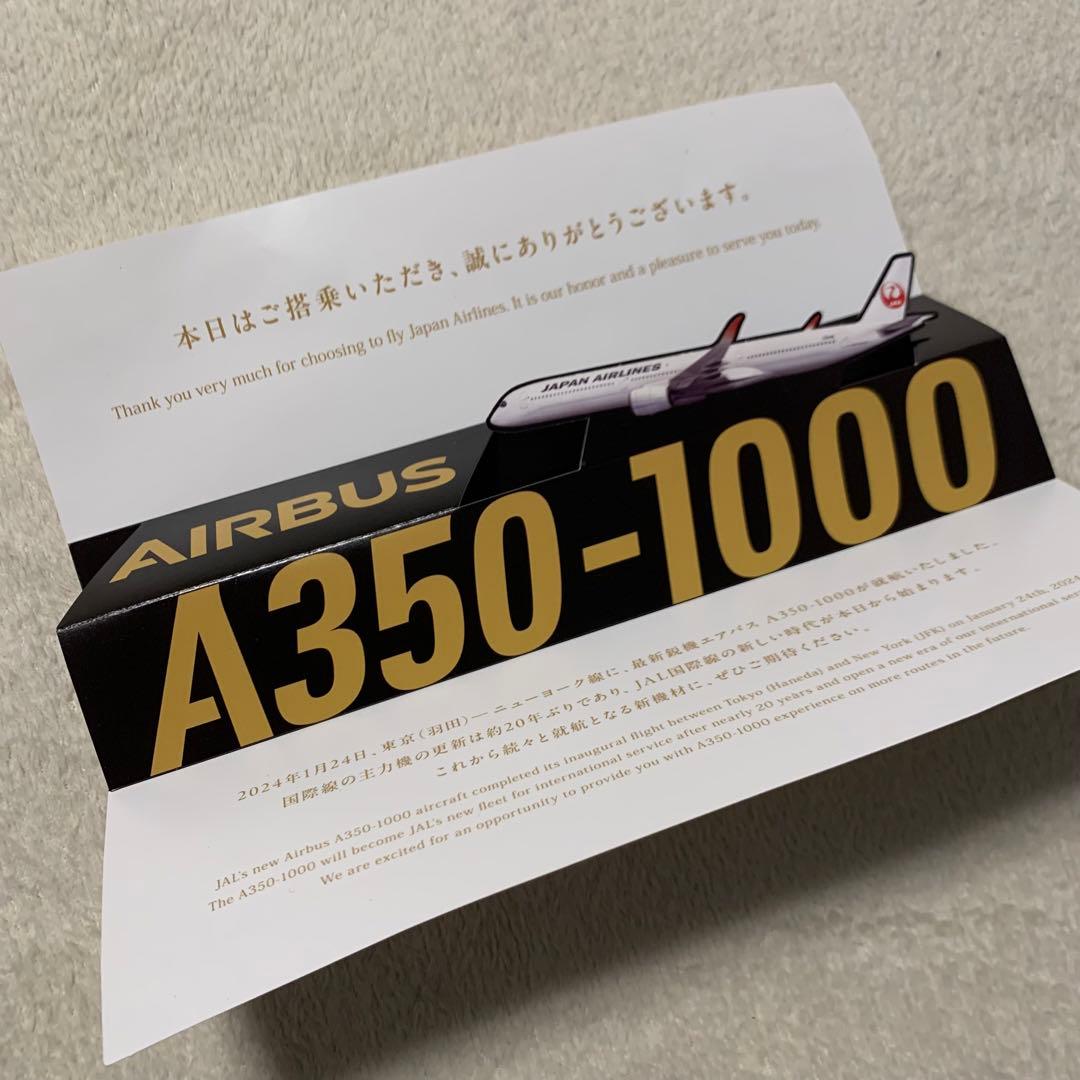 【1点限り】JAL A350-1000羽田-NY初便限定記念品　新品未使用