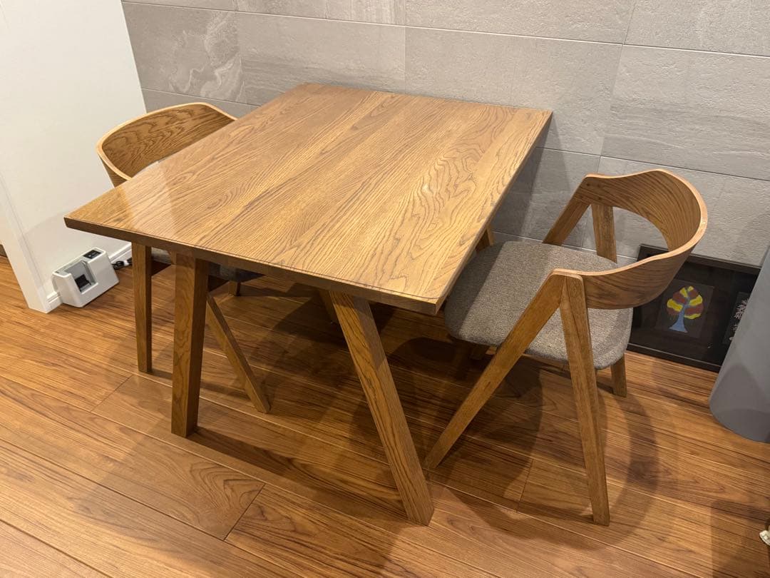 【送料込】unico ELEMT ダイニングテーブル ブラウン 美品