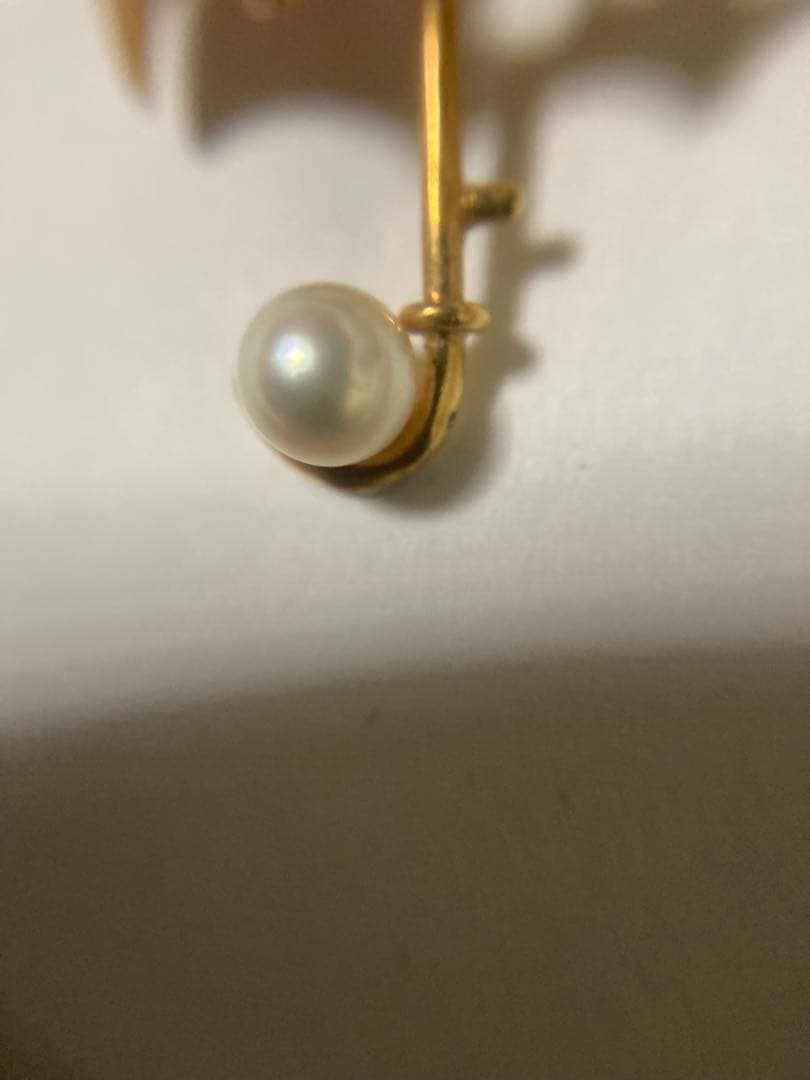 K18ペンダントトップ（真珠　ルビー)