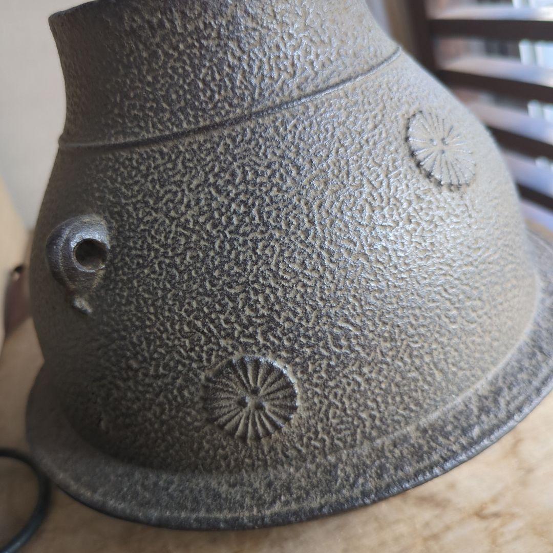 鶴首釜　唐松　菊池政光　茶道具　茶道　木箱　釜　在銘