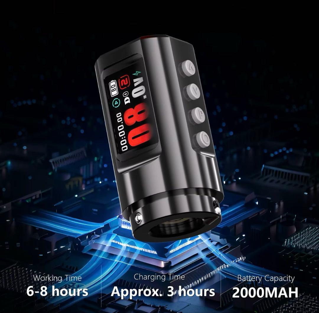 Bigwasp ワイヤレスプロフェッショナルタトゥーマシン