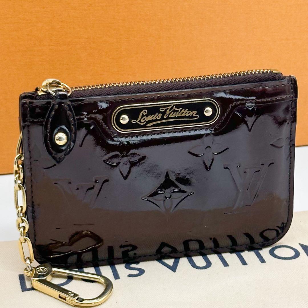 ルイヴィトン ポシェット クレ NM 新型 アマラント モノグラム キーホルダー
