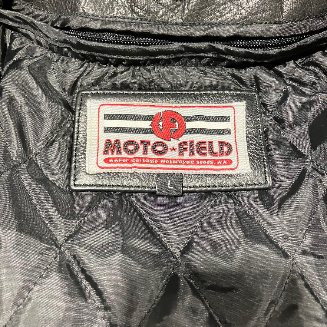 MOTO-FIELD 本革 シングルライダース レザージャケット L