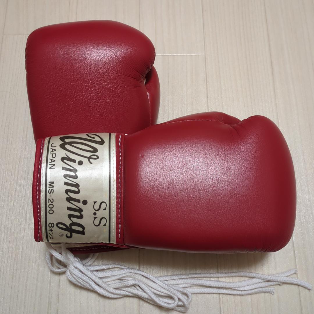 レア 旧ロゴ Winning ボクシンググローブ 8oz 赤 ウイニング 旧ロゴ