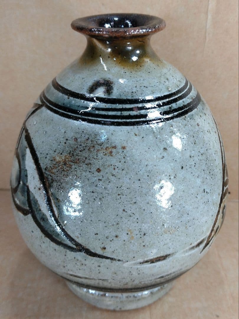 【本物保証】金城次郎 壷屋焼徳利(笑魚2匹) 共箱 人間国宝 壺屋焼 やちむん