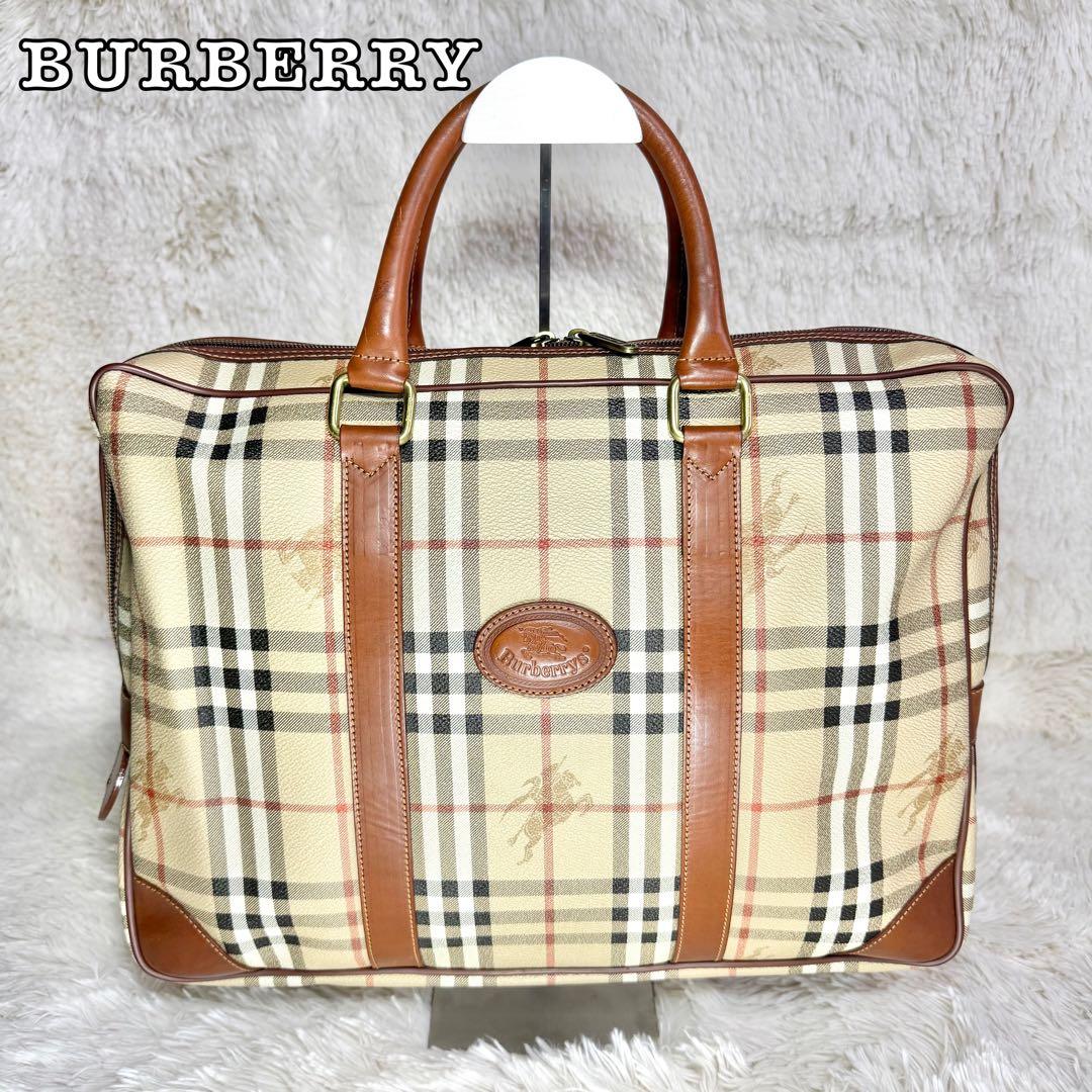 BURBERRY バーバリー ブリーフケース ビジネスバッグ PVC ブラウン