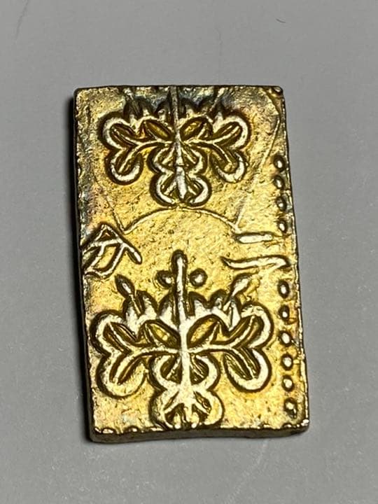 古銭、貨幣、金貨、文政二分判金、本物、綺麗