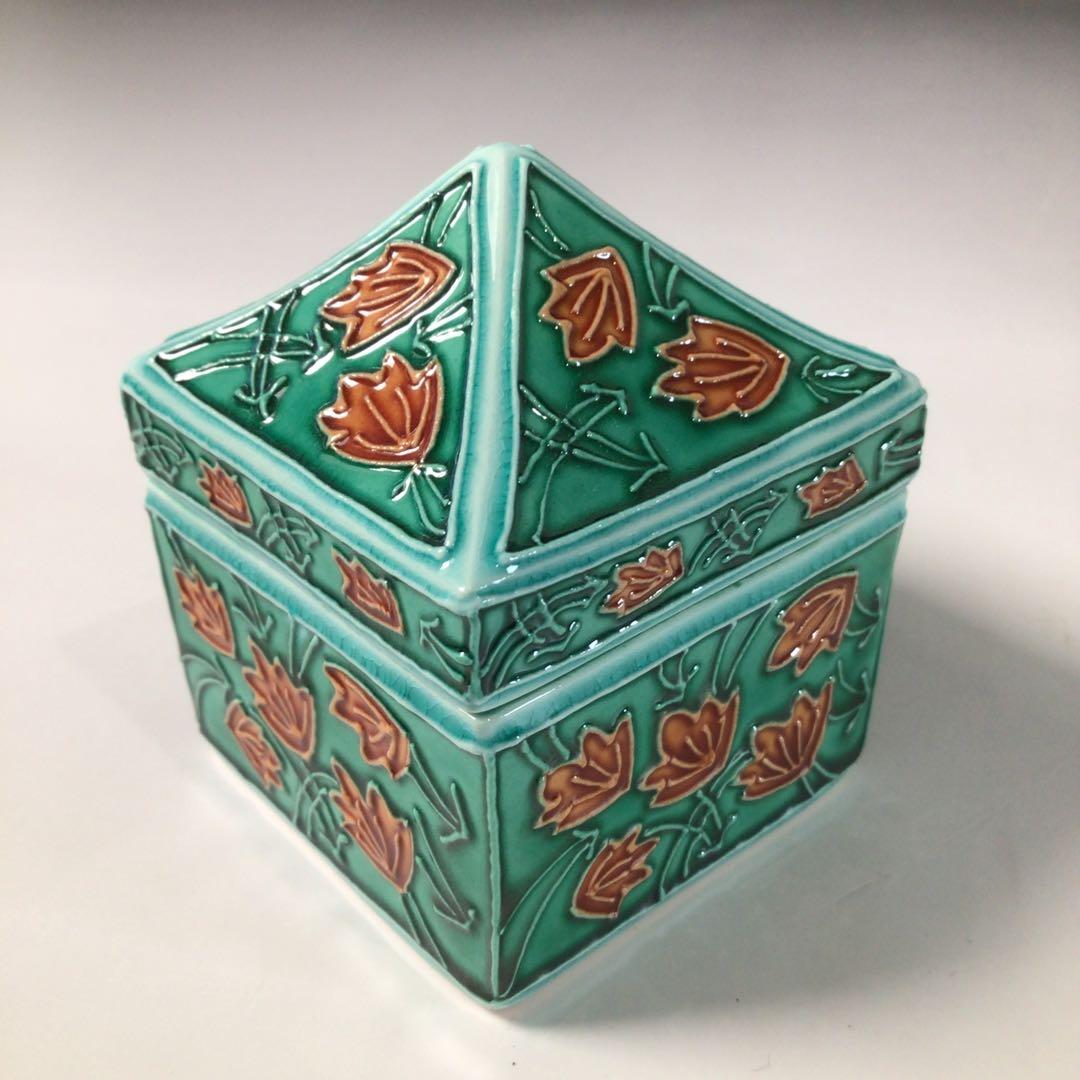 Ｓ７１　香合　『中村翠嵐造』『交趾』『辻堂香合』　共箱　茶道具