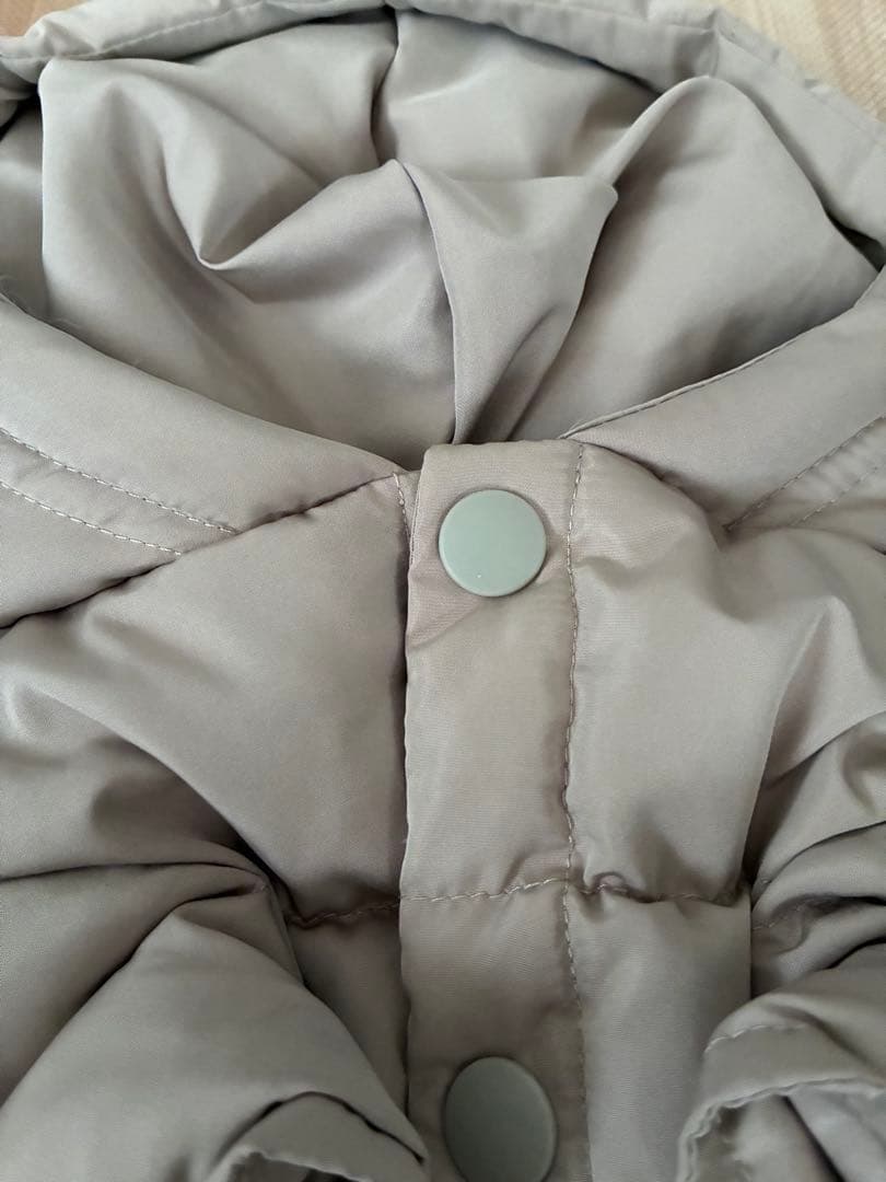 モンシェリ 犬用ダウンジャケット ベージュ フード付き L