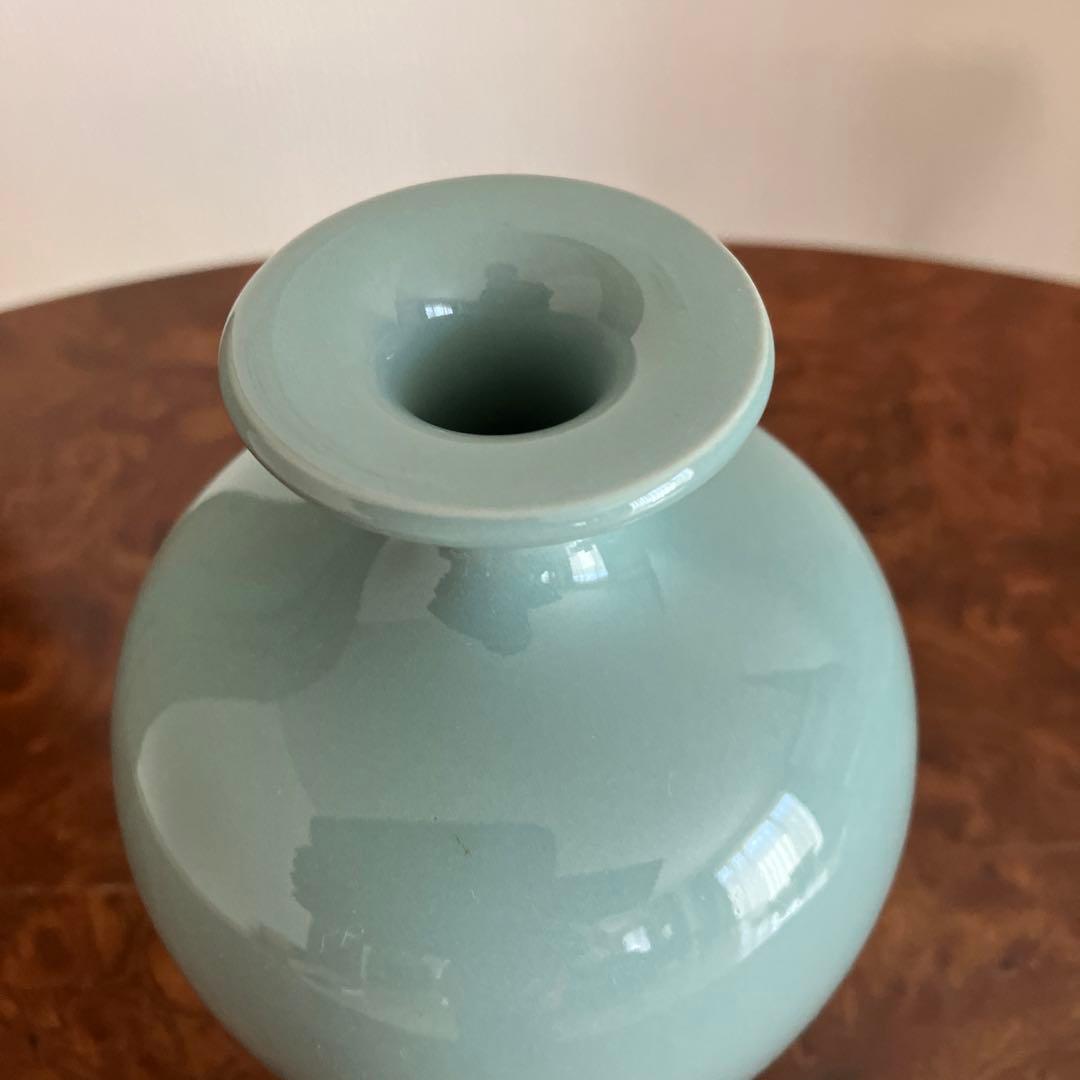 青磁　花入　花瓶　3代目　諏訪蘇山6