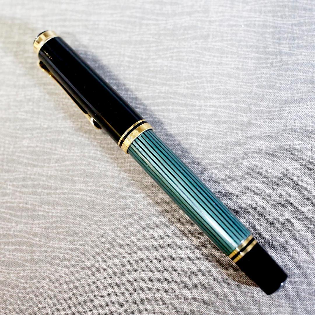 【送料込み】ペリカン ボールペン スーベレーン Ｒ４００ 緑縞