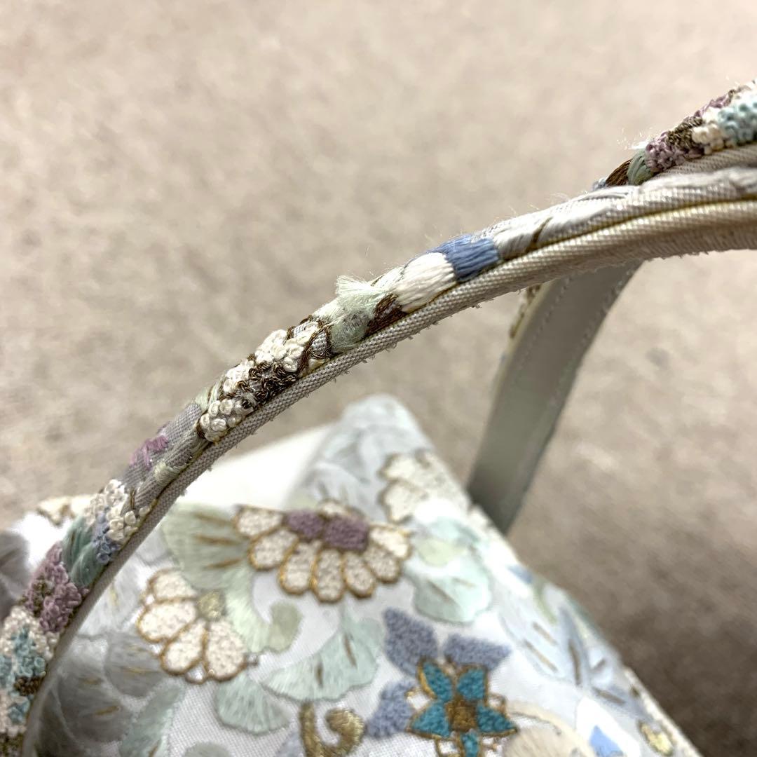 508mg3◆総刺繍 高級和装バッグ 相良刺繍 蘇州刺繍◆美品